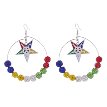 OES Beaded Hoop Earrings