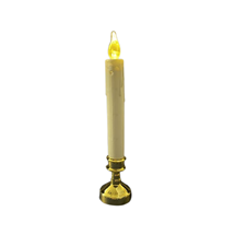 Burning Taper with Flame Bulb – 10" Safety Candle