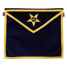 Purple Velvet Patron Apron — Non-Tarnish Embroidery