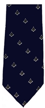 Loom Woven Master Mason Tie Navy Blue White S&C