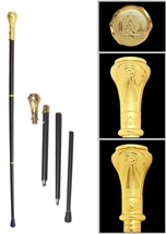 Masonic Cane Goldtone Top