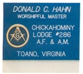 Slip-on Pocket Name Badge w/ Disc Emblem- 3" x 2 3/4"