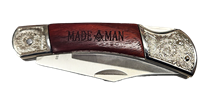 Masonic Folding knife with wood handle