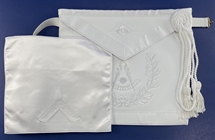 Past Master White Dual Apron Belt Cord & Tassel Sold As IS