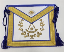 Past Master Masonic Apron with Non-Tarnish Embroidery CLEARANCE
