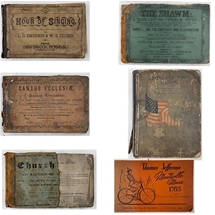 Collection of Early American and 19th-Century Music Books (5 Volumes, 1785–Early 1900s)