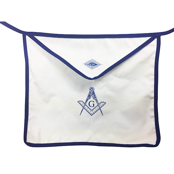 MM Cloth Apron with Blue Trim 13 x 15  (Set of 12)