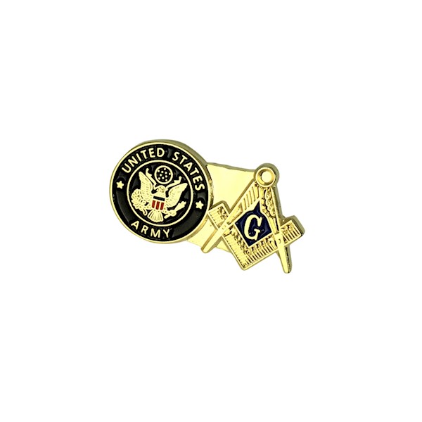 US Army & Masonic Lapel Pin