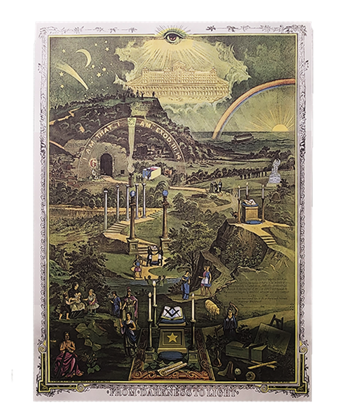 Masonic Print Darkness To Light