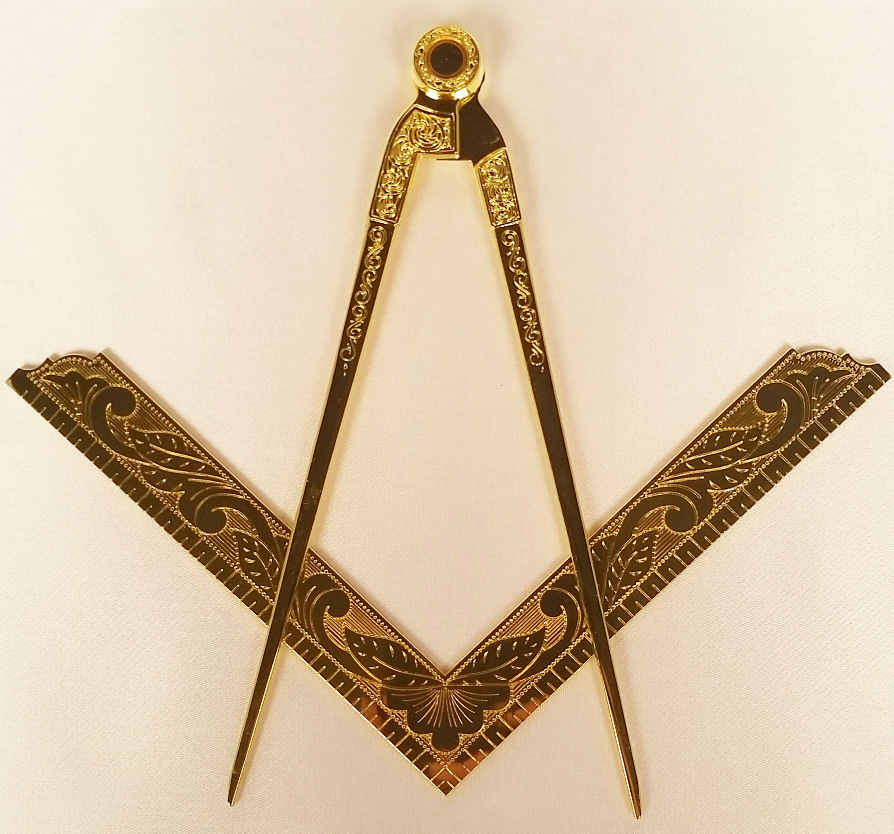 Square and Compass set 6" Goldtone