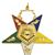 Order of the Eastern Star Associate Matron officer jewel with enameled gold-tone finish