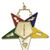 Order of the Eastern Star Associate Conductress officer jewel with enameled gold-tone finish