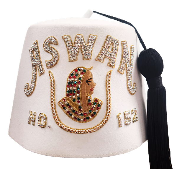 Daughters of Isis Rhinestone Fez - Double Row 