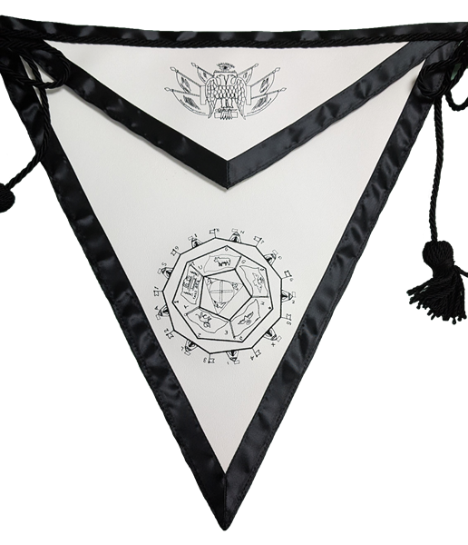 Scottish Rite Apron 32 Degree - Black lining