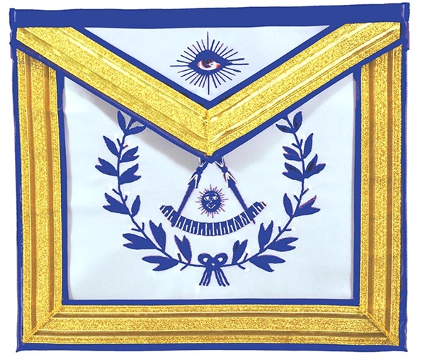 Masonic Past Master Apron with Silk Embroidery