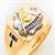 Past Master ring Square front, Compass & Quadrant with Sun - 10K Y&WG