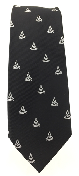 Black Past Master without Square tie Loom Woven Polyester