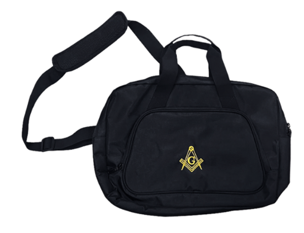 Masonic Expandable Briefcase (Black w/ gold emblem)