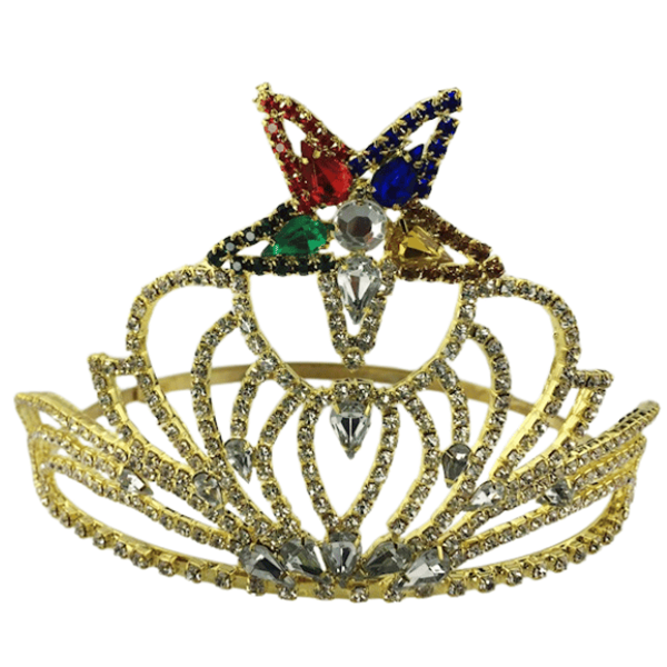 Beautiful O.E.S. Adjustable Crown Goldtone