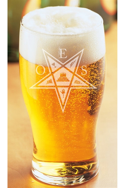 OES engraved Tulip Beer Glass