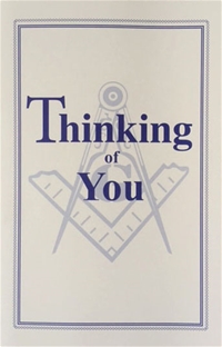 Thinking of You Greeting Card with Masonic Logo (Pk of 25)