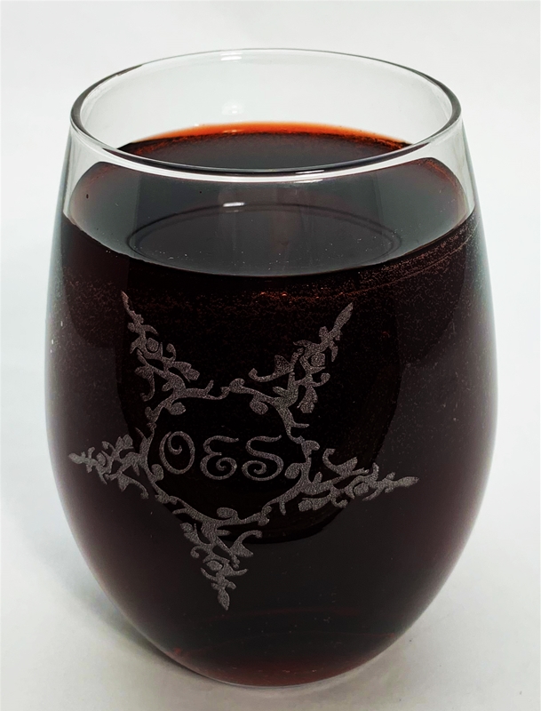Personalized Masonic & OES Wine Glass