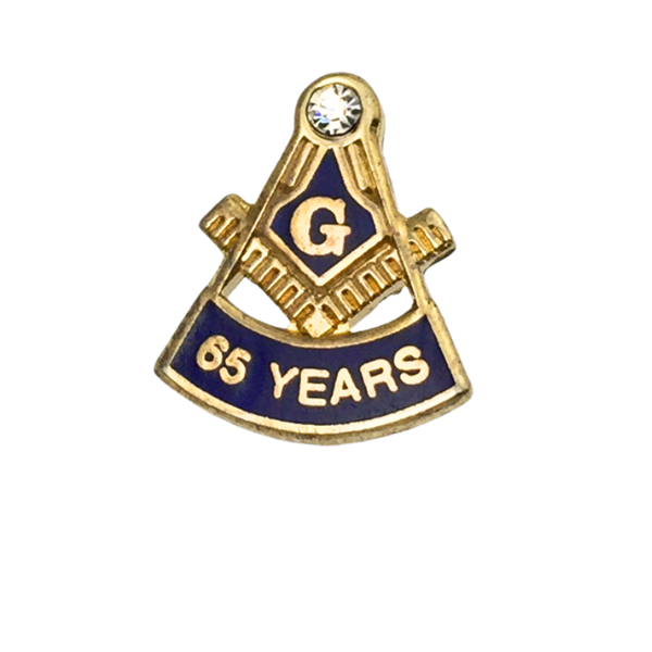 65 Year Masonic Lapel Pin