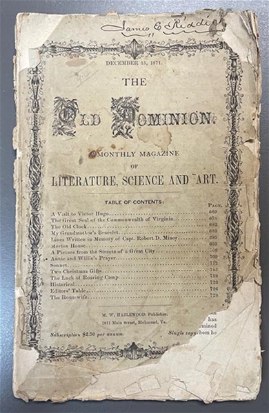 The Old Dominion Magazine 1871