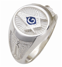 Mason rings Round front with S&C and "G" - Sterling Silver